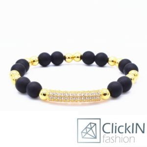 צמיד חרוז יוקרה צינורית צהוב