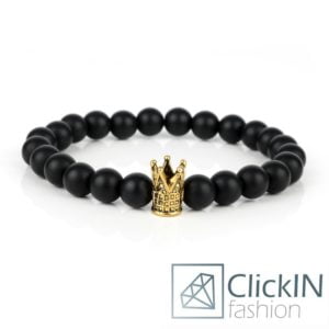 צמיד חרוז כתר זהב