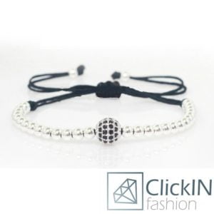 צמיד חרוז כסף אבן זרקון