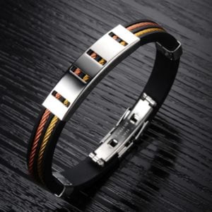 צמיד סיליקון שחור עיצוב חדש