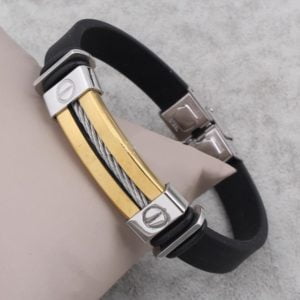 צמיד סיליקון משולב שני צבעים