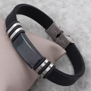 צמיד סיליקון יוקרה שחור